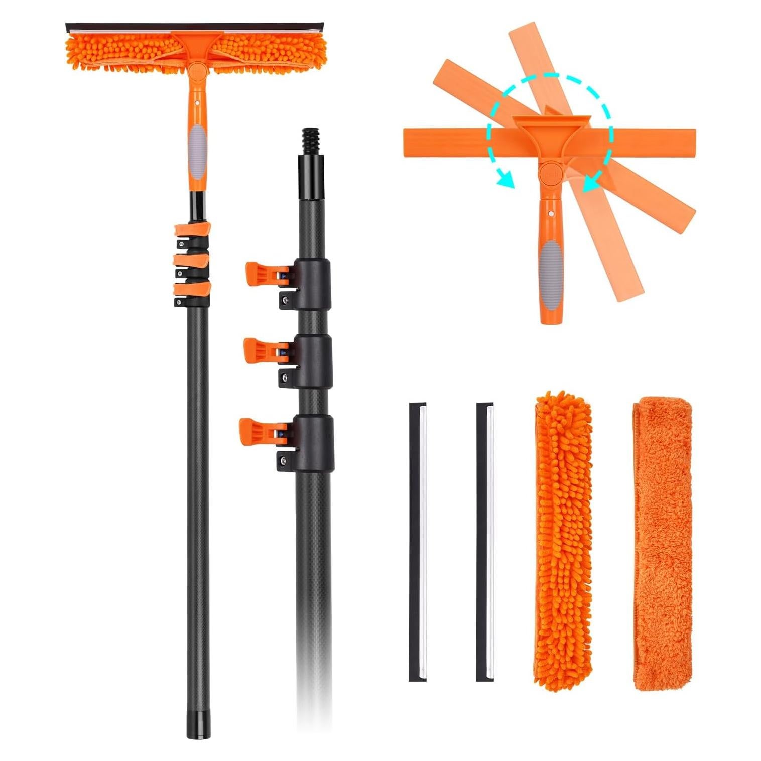 Raspador de Ventanas Telescópico Msnaile 3.66m Fibra de Carbono