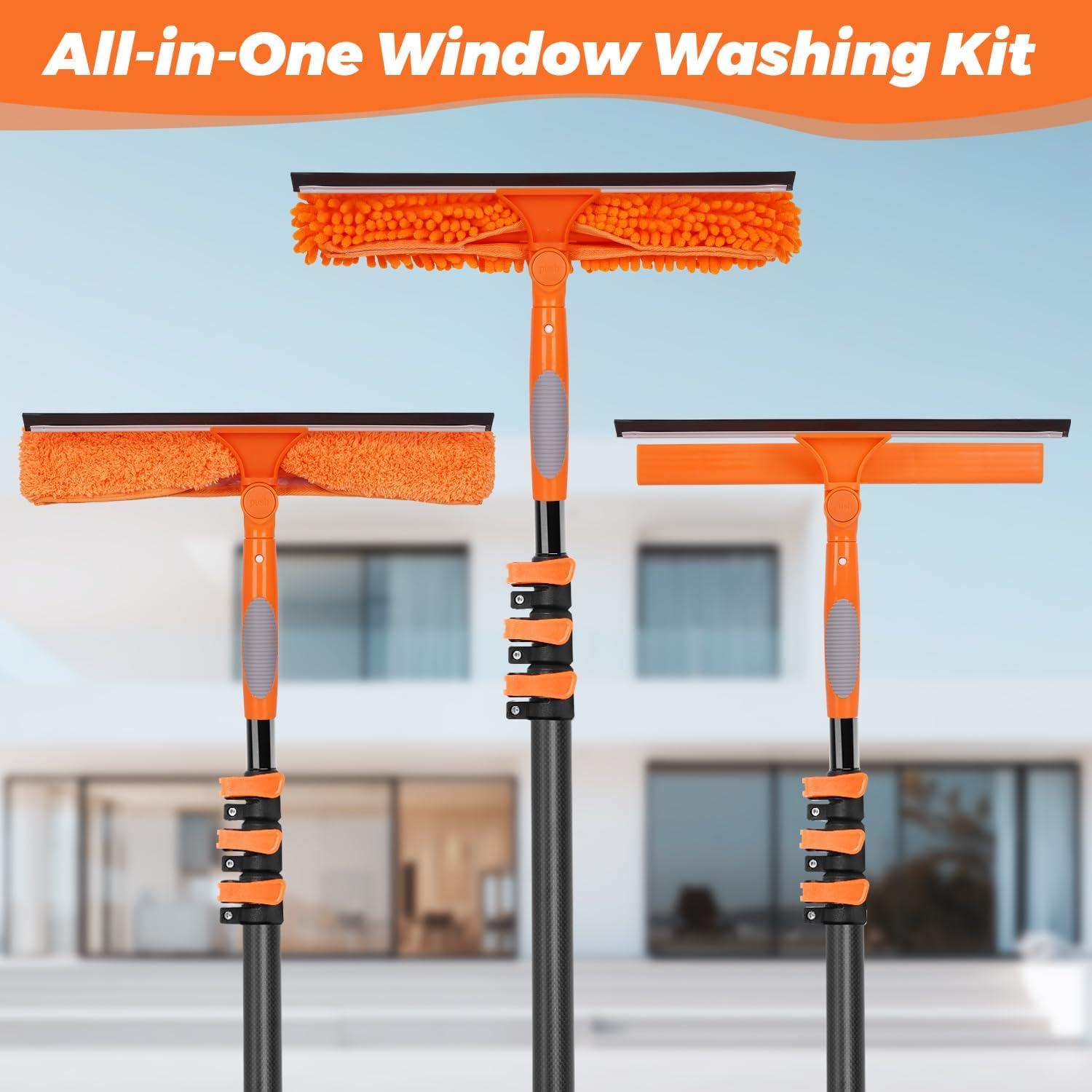 Raspador de Ventanas Telescópico Msnaile 3.66m Fibra de Carbono