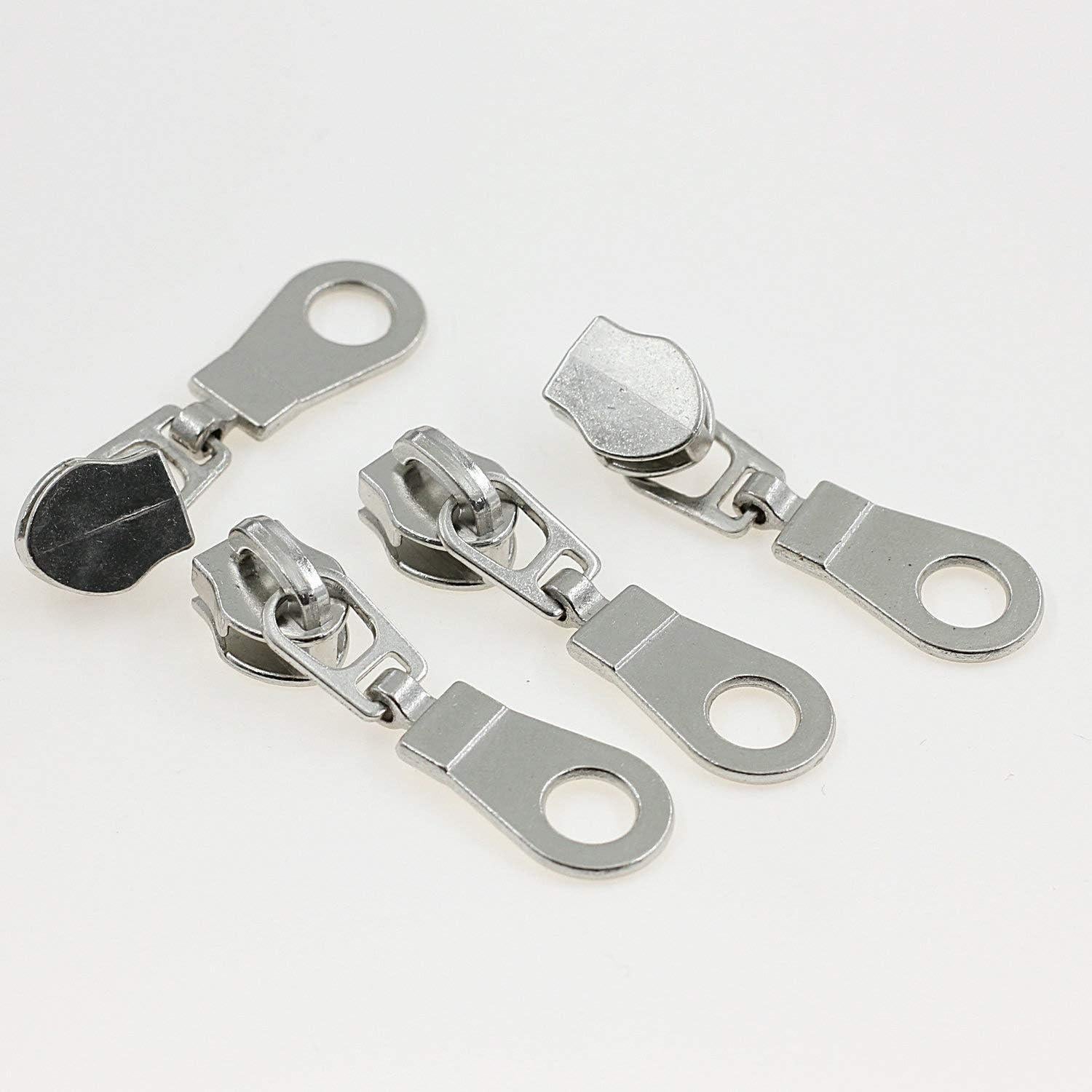 Tiradores de Cremallera Leekayer 50PCS #5 Plateados Brillantes