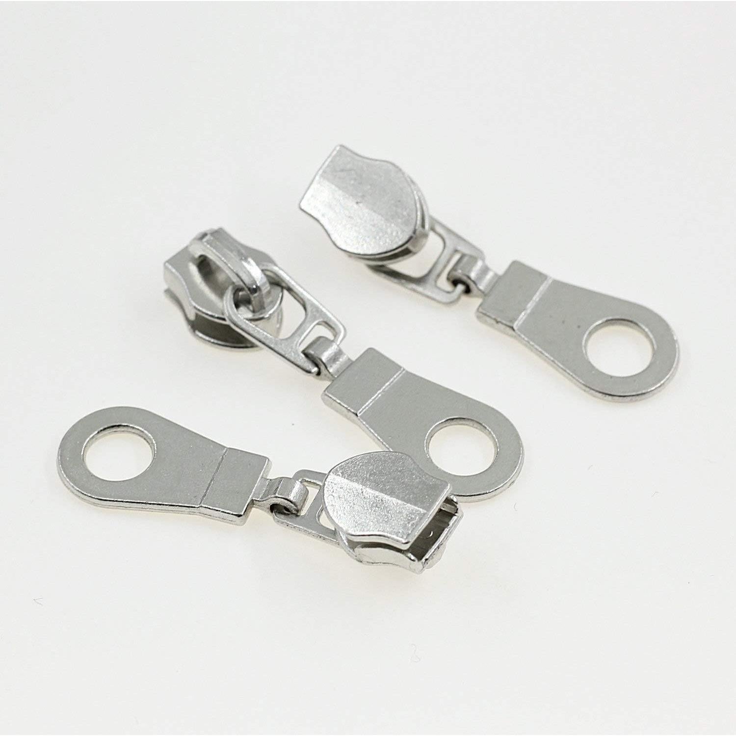 Tiradores de Cremallera Leekayer 50PCS #5 Plateados Brillantes