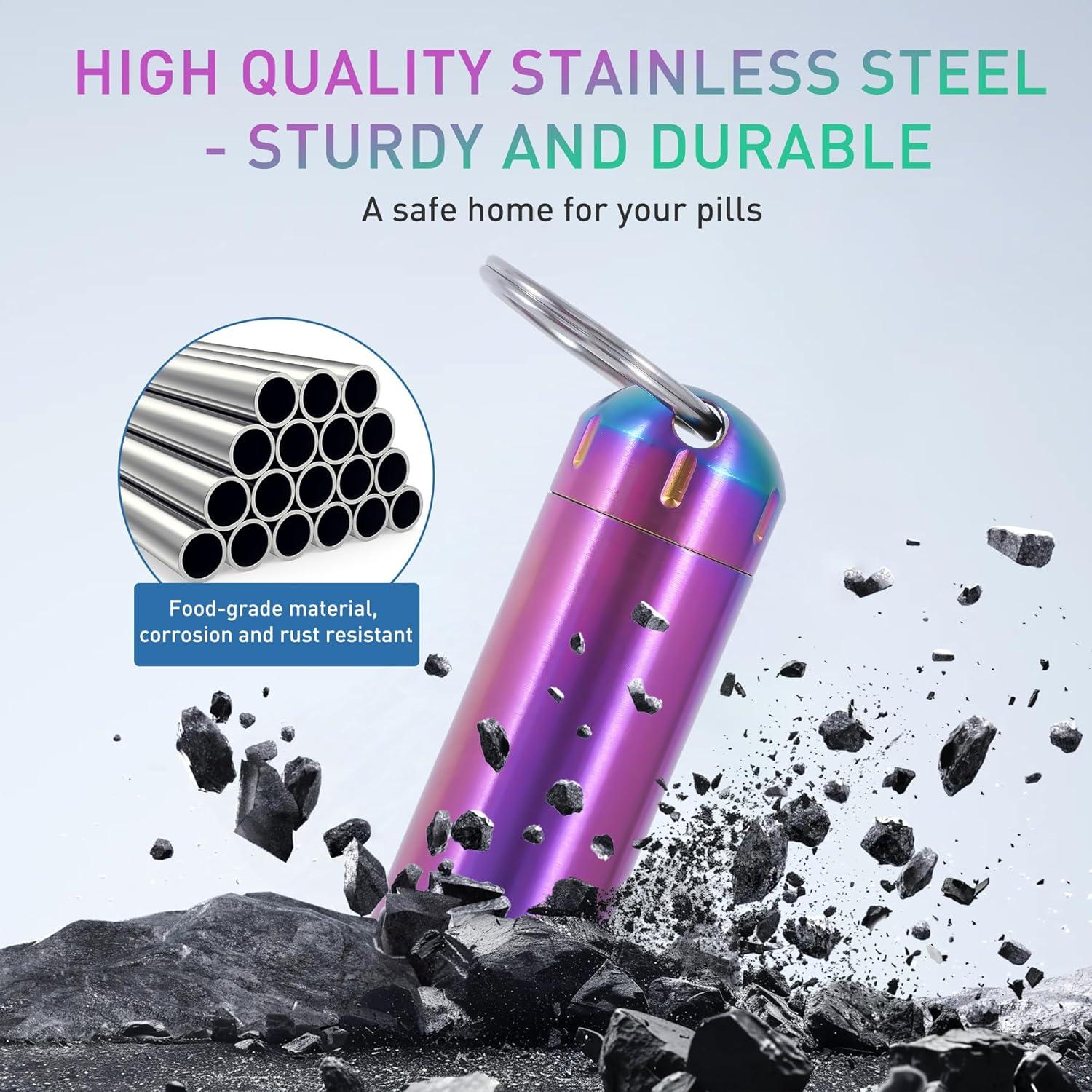 Organizador de Pastillas VTAR 2 Piezas Acero Inoxidable Impermeable