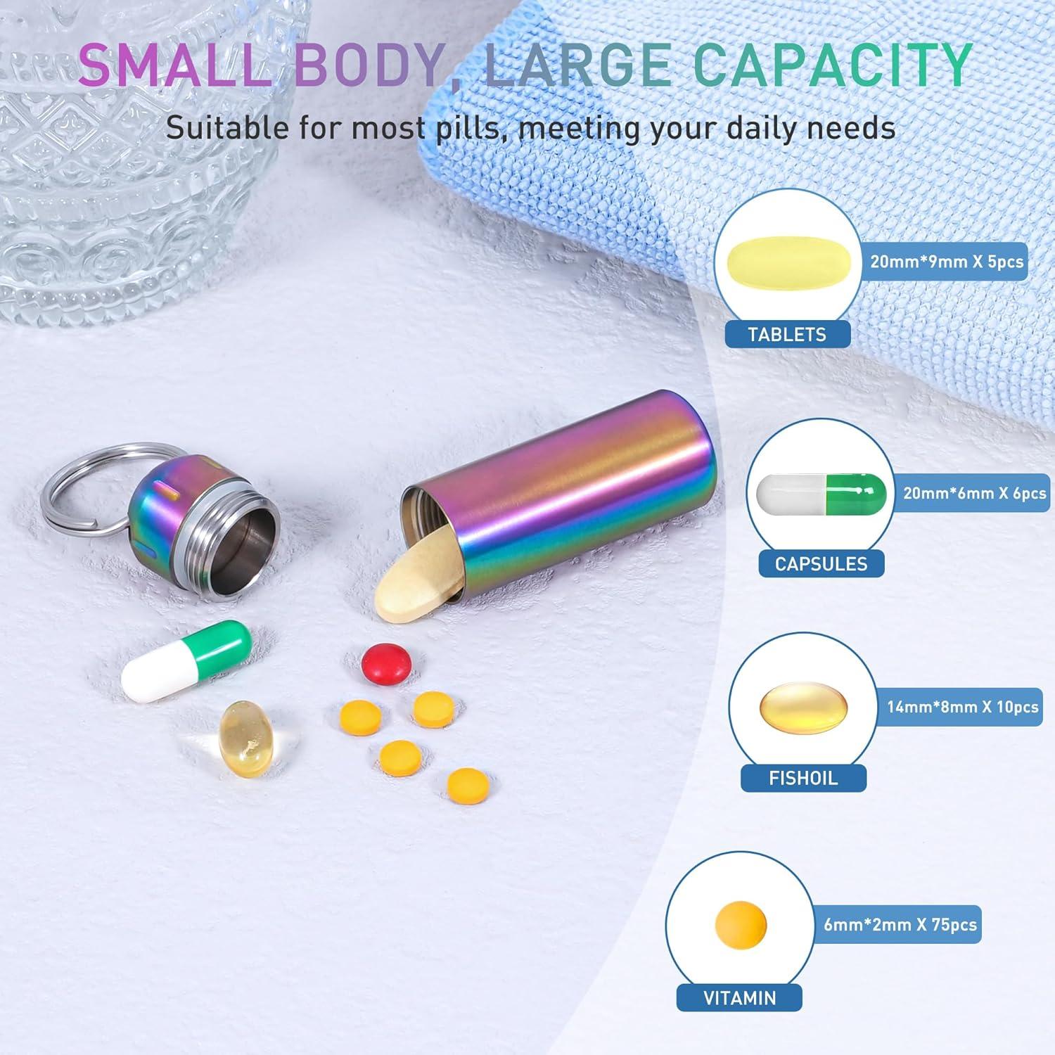 Organizador de Pastillas VTAR 2 Piezas Acero Inoxidable Impermeable