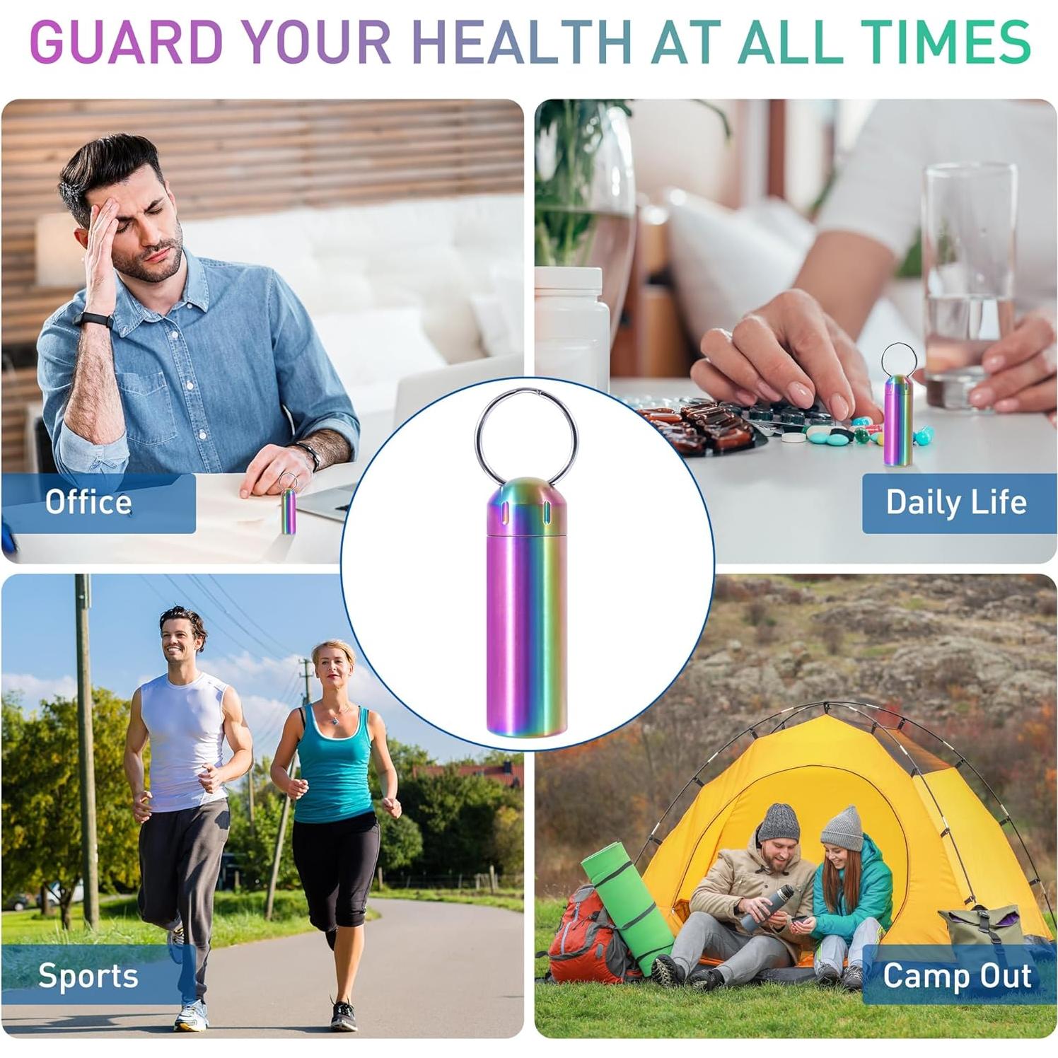 Organizador de Pastillas VTAR 2 Piezas Acero Inoxidable Impermeable