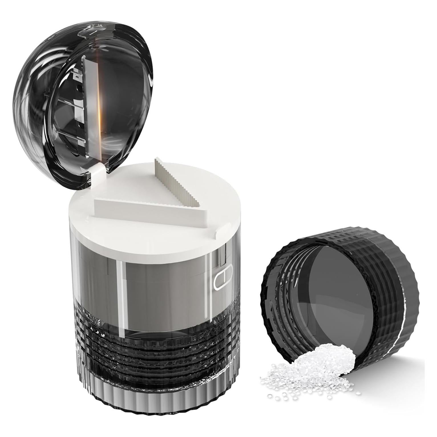 Triturador y Cortador de Pastillas 4-en-1 Gusil, Acero Inoxidable