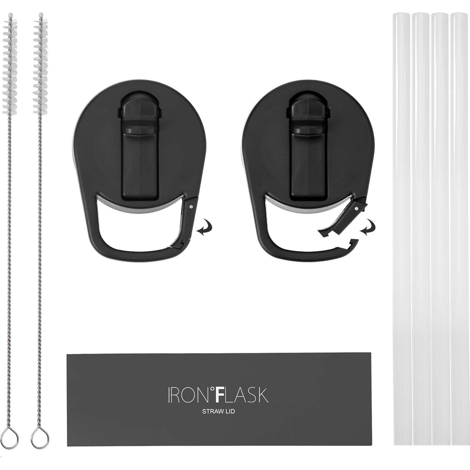 Tapa de Popote Carabiner IRON FLASK para Botellas Boca Ancha