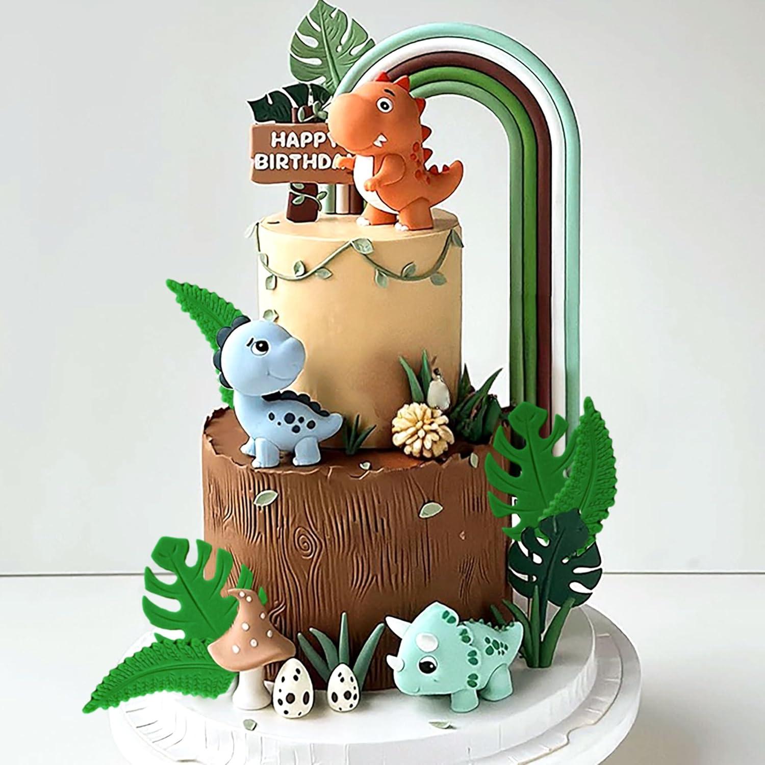 Decoraciones de Pastel Dinosaurio Roaring Good Time - 10 Piezas