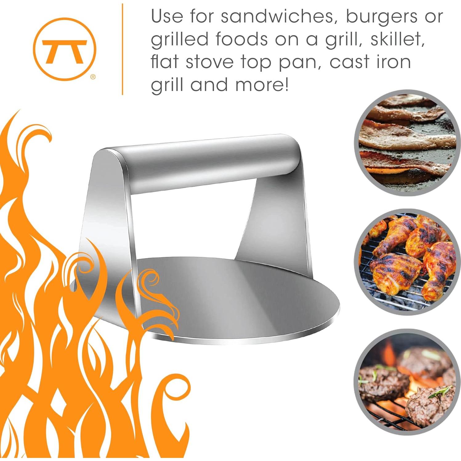 Aplastador de Hamburguesas Fox Run Acero Inoxidable 15.24 cm