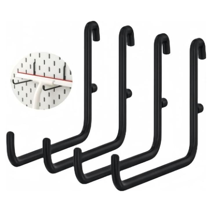 Ganchos de Tablero de Clavos DODXIAOBEUL 4 Unidades Negro