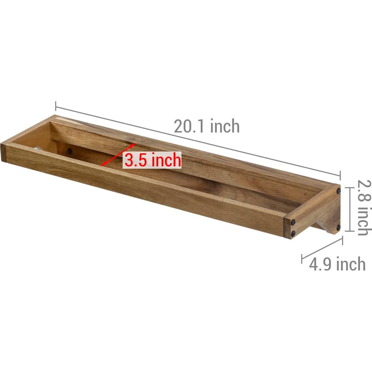 Juego de 4 estantes colgantes MyGift de madera de acacia 2.3 kg