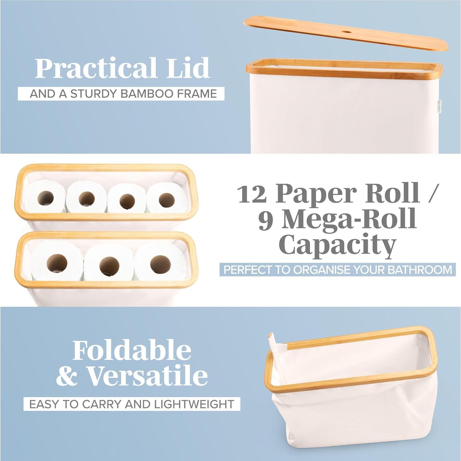 Organizador de Papel Higiénico Lonbet Beige para 12 Rollos