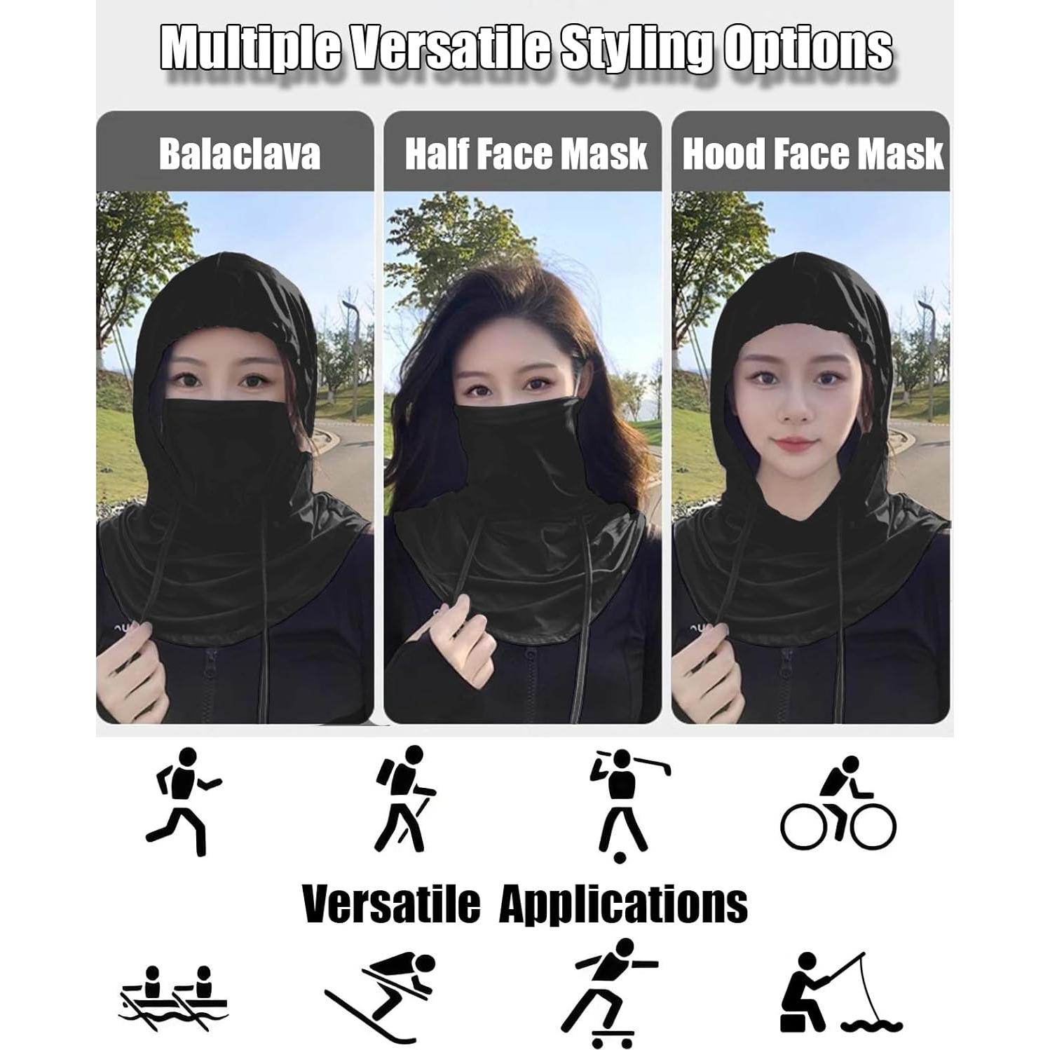3 Piezas Máscara Balaclava Refrigerante UV Transpirable