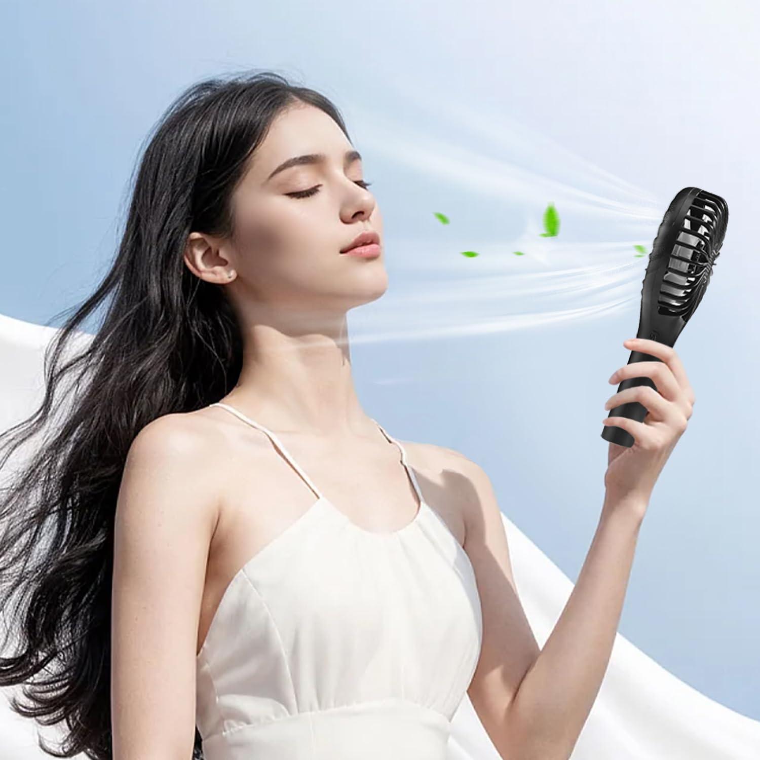 Ventilador de Mano RJVW Mini Portátil Recargable 3 Velocidades