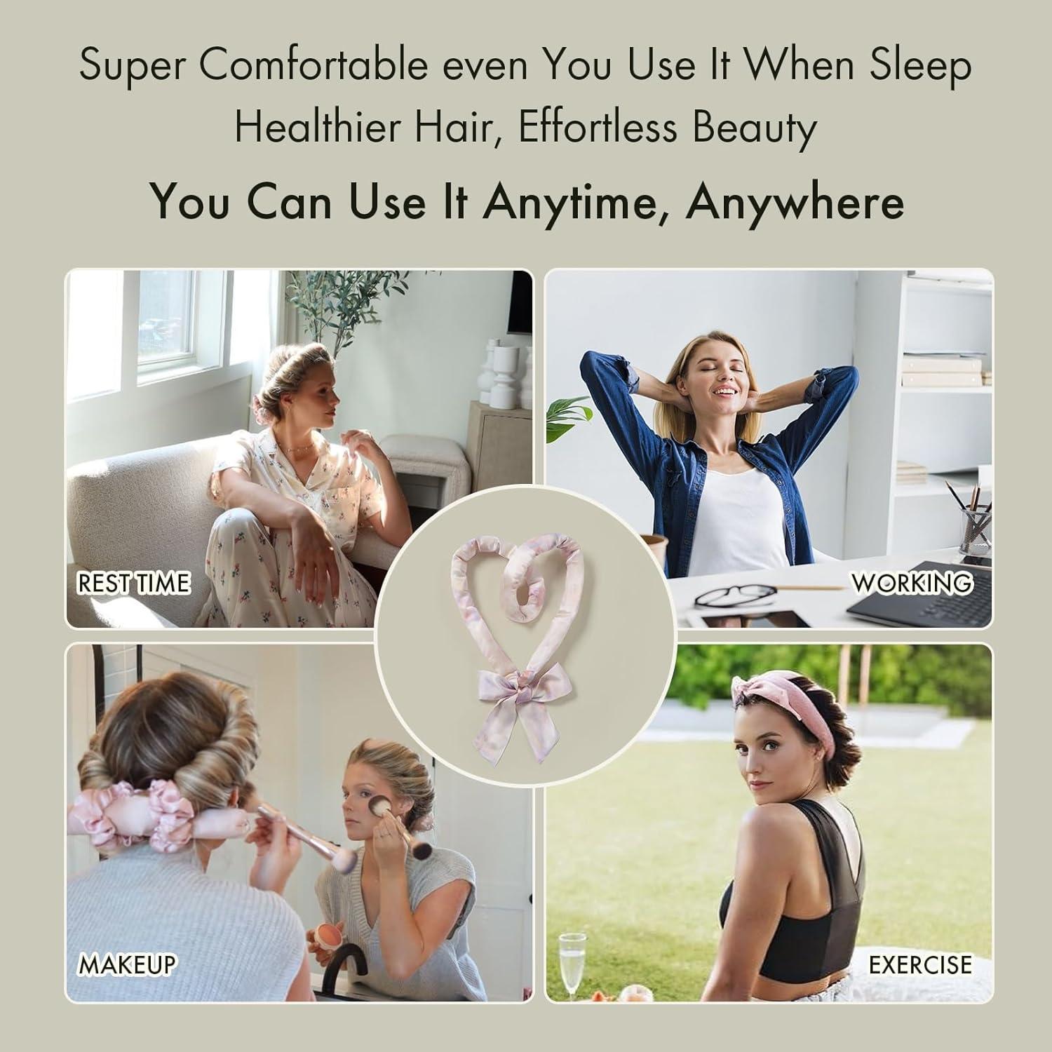 Rizador de Cabello Sin Calor LILYSILK 100% Seda Set 3 Piezas