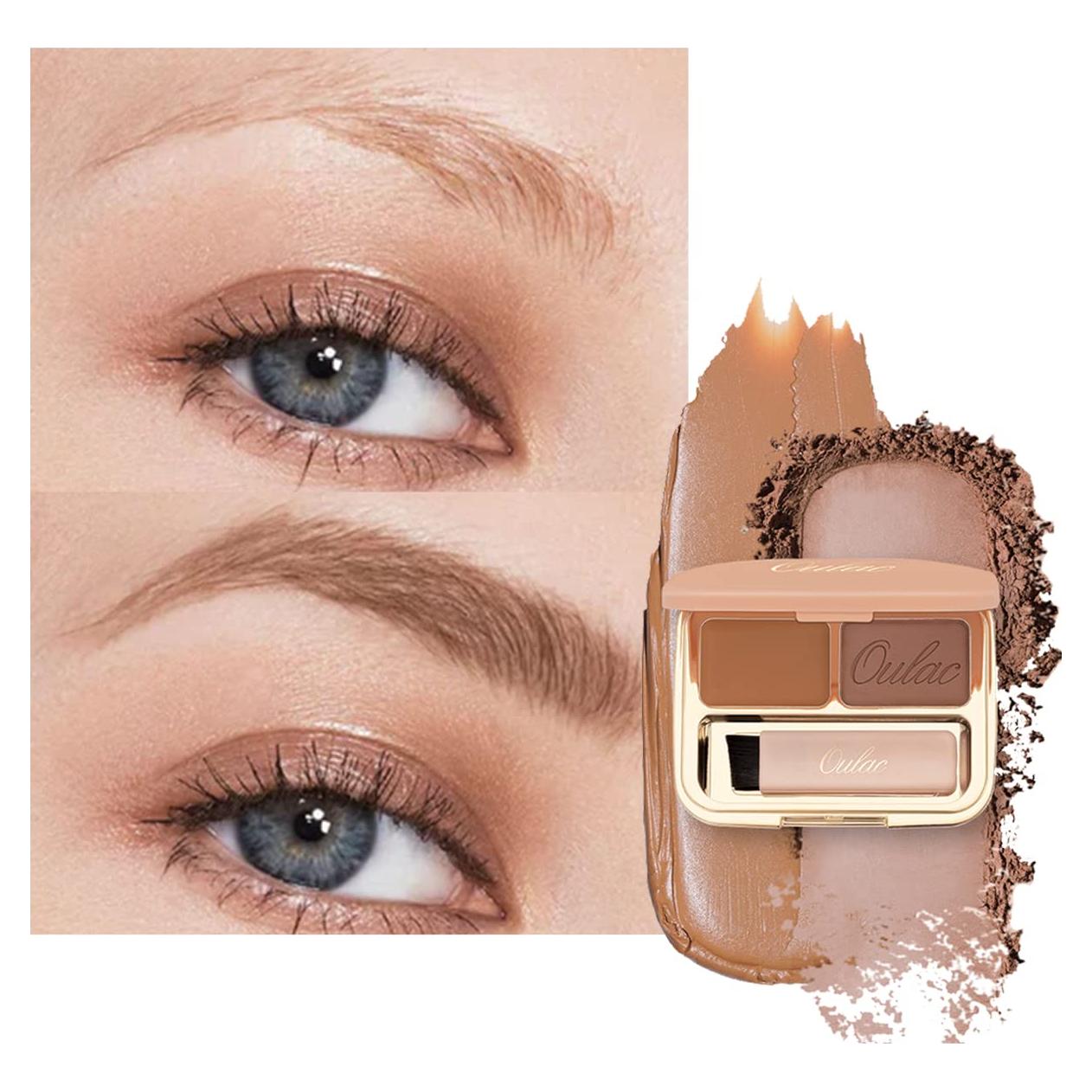 Kit de Cejas Impermeable Oulac 2 en 1 Jengibre 3.2 g