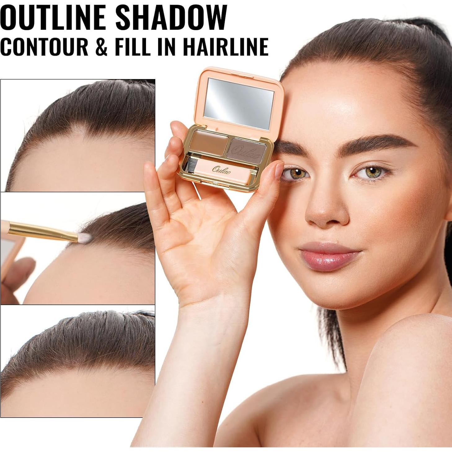 Kit de Cejas Impermeable Oulac 2 en 1 Jengibre 3.2 g