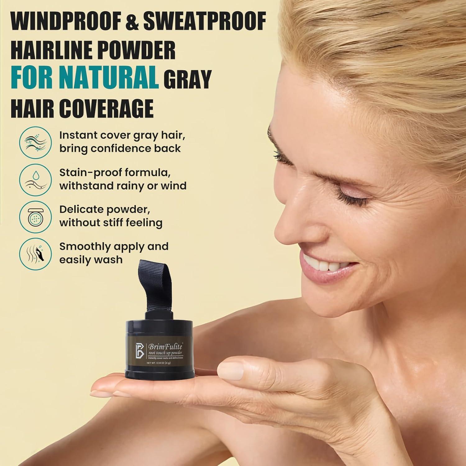 Polvo Retoque Raíces BRIMFULITE Castaño Claro 0.14 oz