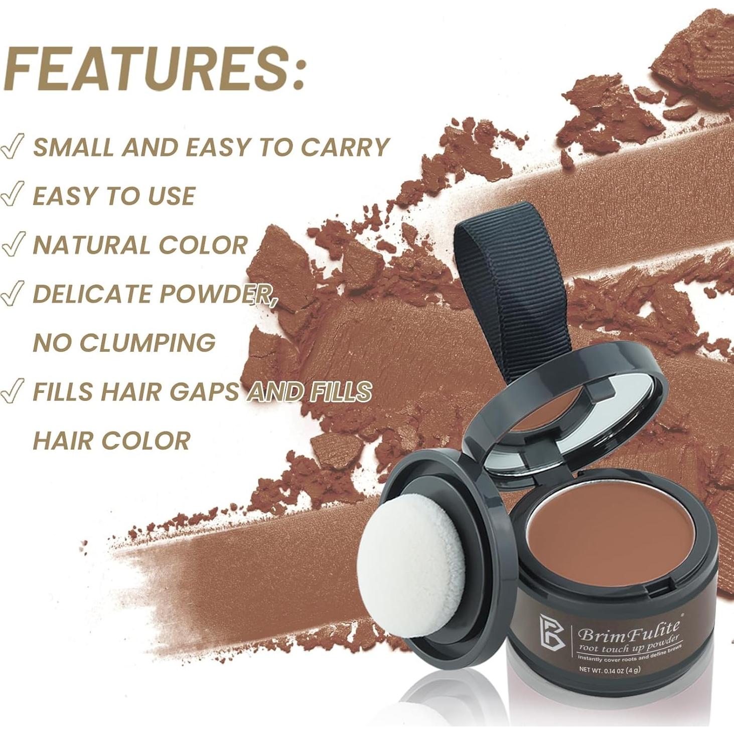 Polvo Retoque Raíces BRIMFULITE Castaño Claro 0.14 oz