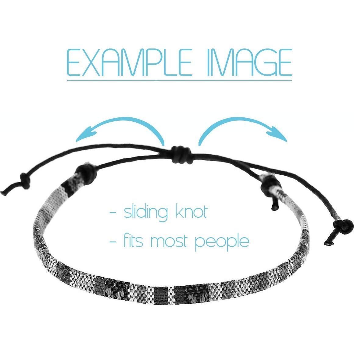 Pulsera de Tobillo Hecha a Mano Nami Ajustable Impermeable Negro