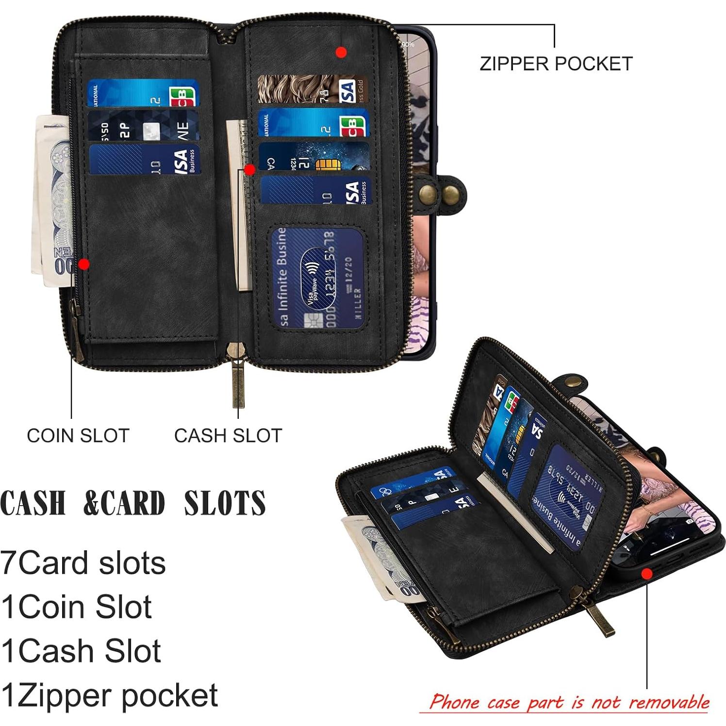 Funda Rssviss Plegable para iPhone 16 6.1" con Soporte y RFID