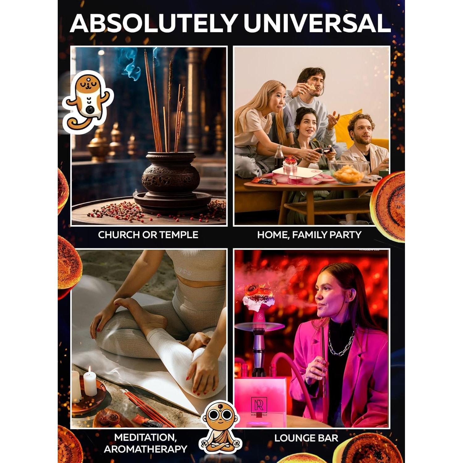 Discos de Carbón para Incienso M. ROSENFELD - 10 pcs 33 mm