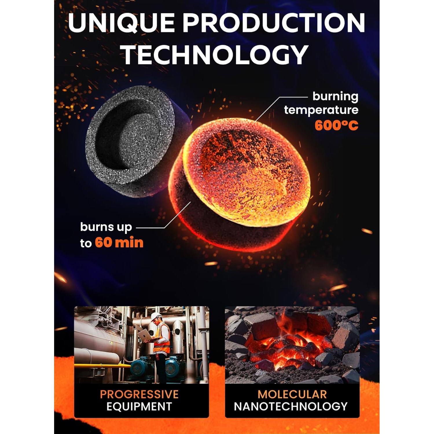 Discos de Carbón para Incienso M. ROSENFELD - 10 pcs 33 mm