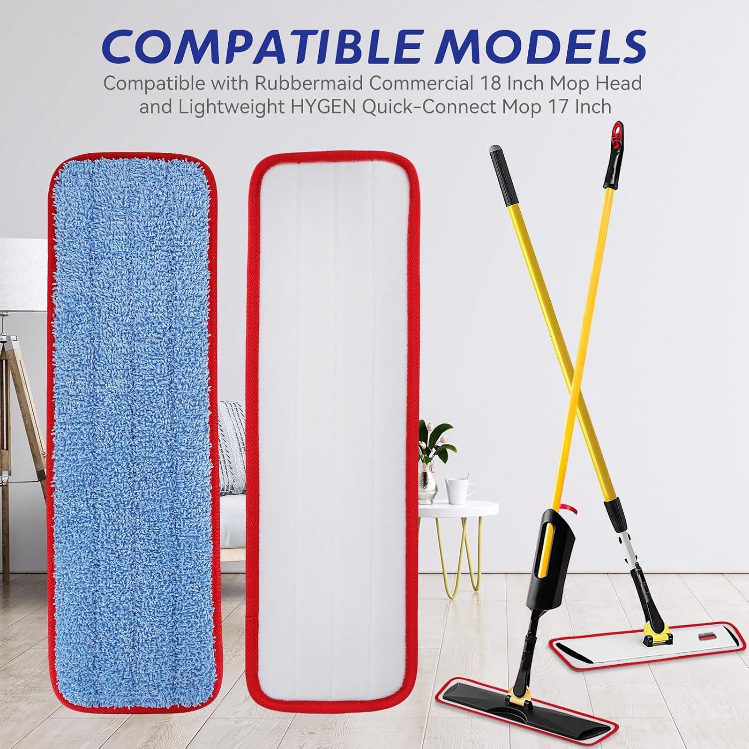 Paquete de 10 Paños de Mopa de Microfibra Rubbermaid 46.99x14.22cm