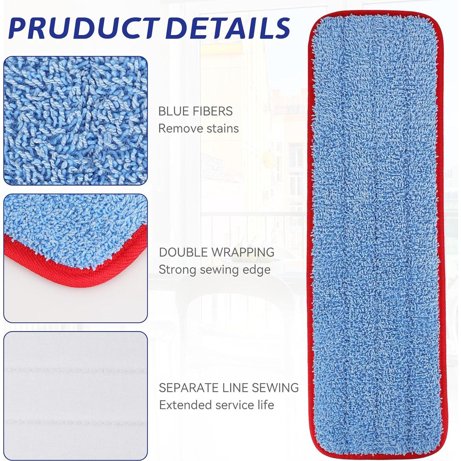 Paquete de 10 Paños de Mopa de Microfibra Rubbermaid 46.99x14.22cm