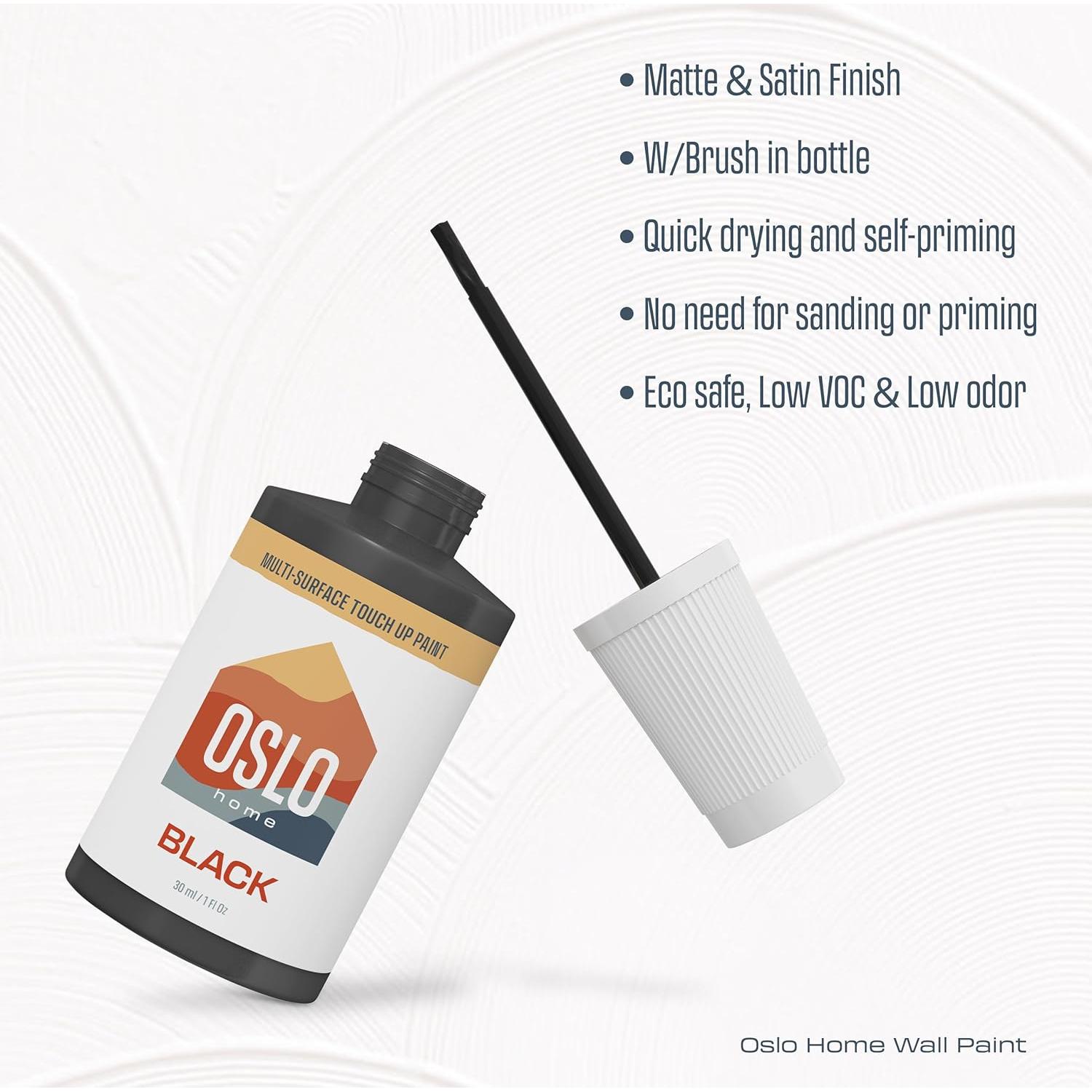 Pintura de Retoque Mate Oslo Home 29.57ml Negra con Brocha