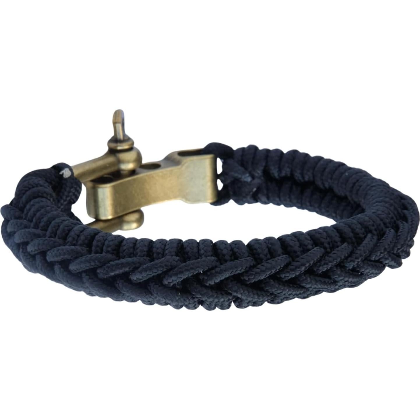 Pulsera de Paracord Minimalista para Hombres - Ajustable Negro