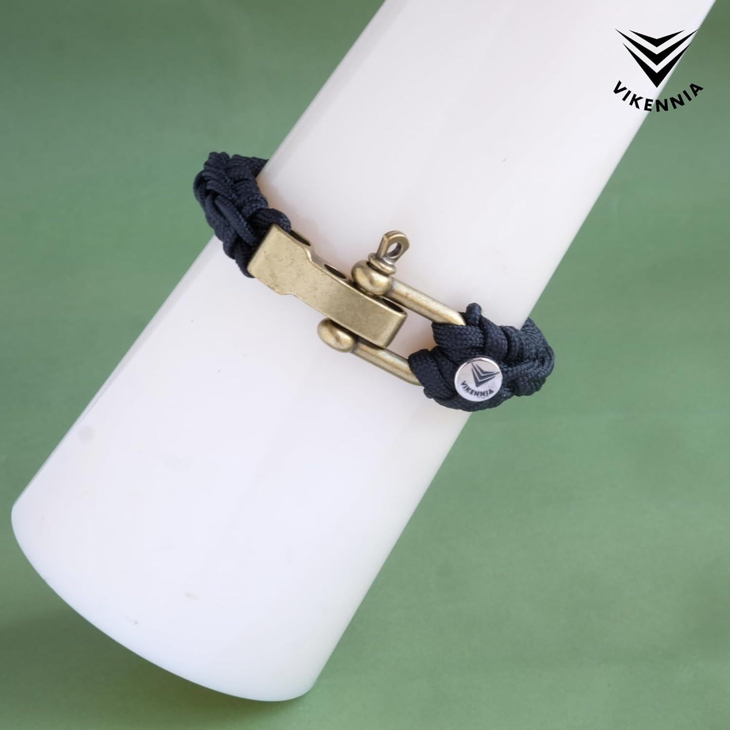 Pulsera de Paracord Minimalista para Hombres - Ajustable Negro