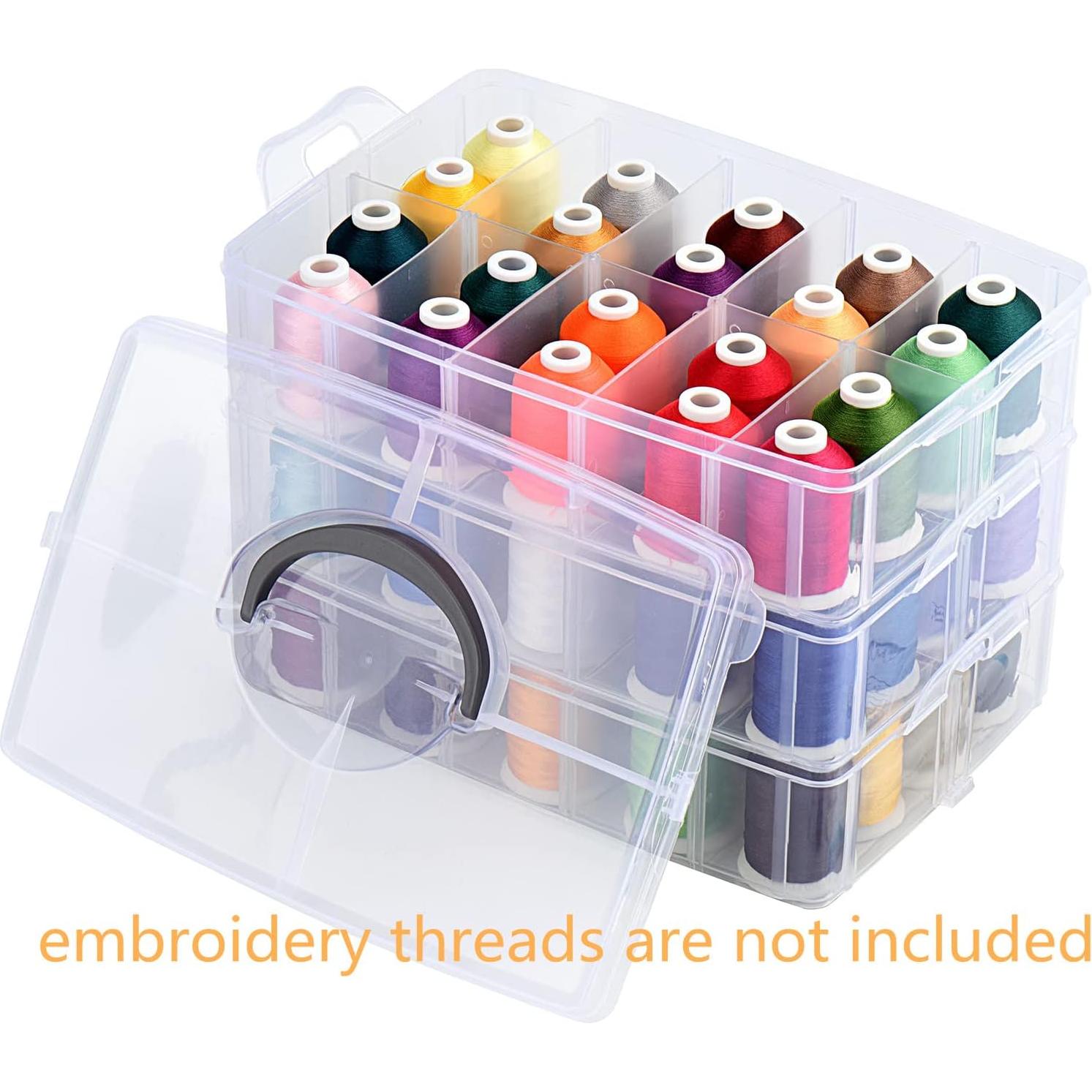 Organizador de Hilos Simthread para 60 Bobinas 3 Capas Transparente