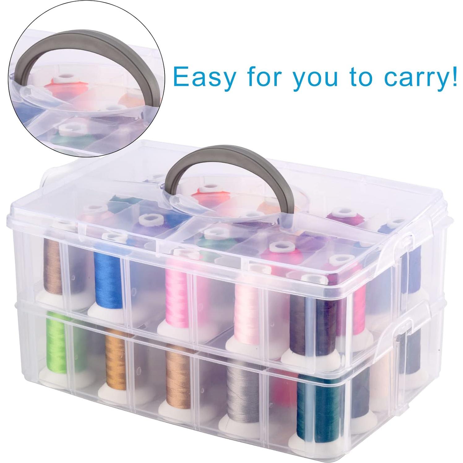 Organizador de Hilos Simthread para 60 Bobinas 3 Capas Transparente