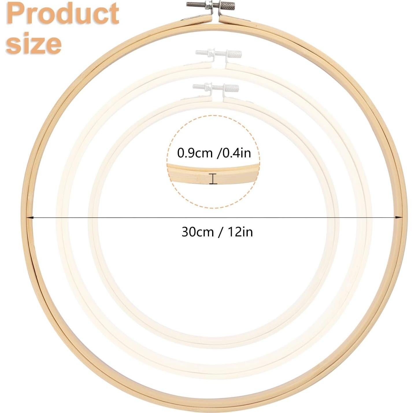 Aros de Bordado de Bambú Kukmakri 30.48 cm - 16 Piezas