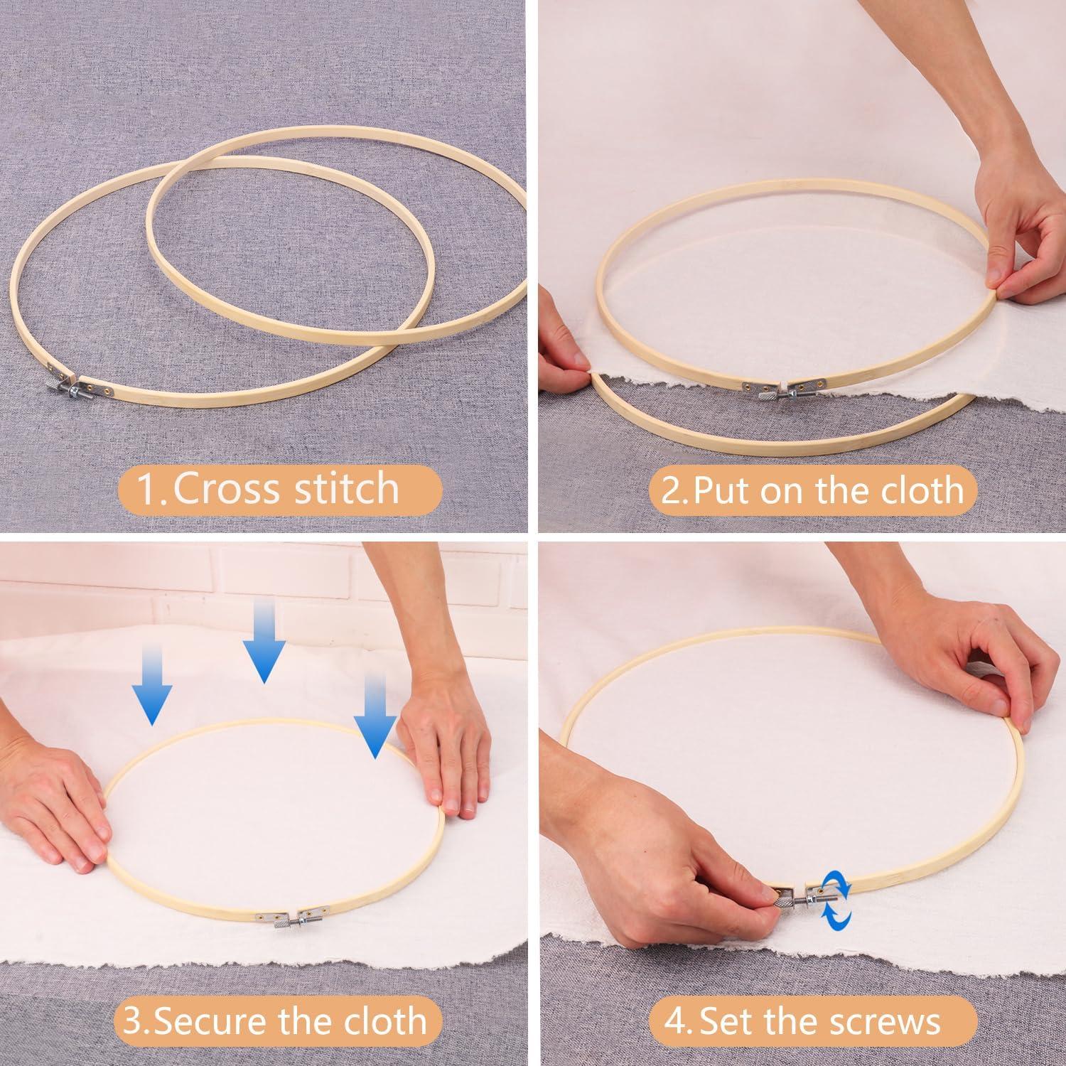 Aros de Bordado de Bambú Kukmakri 30.48 cm - 16 Piezas