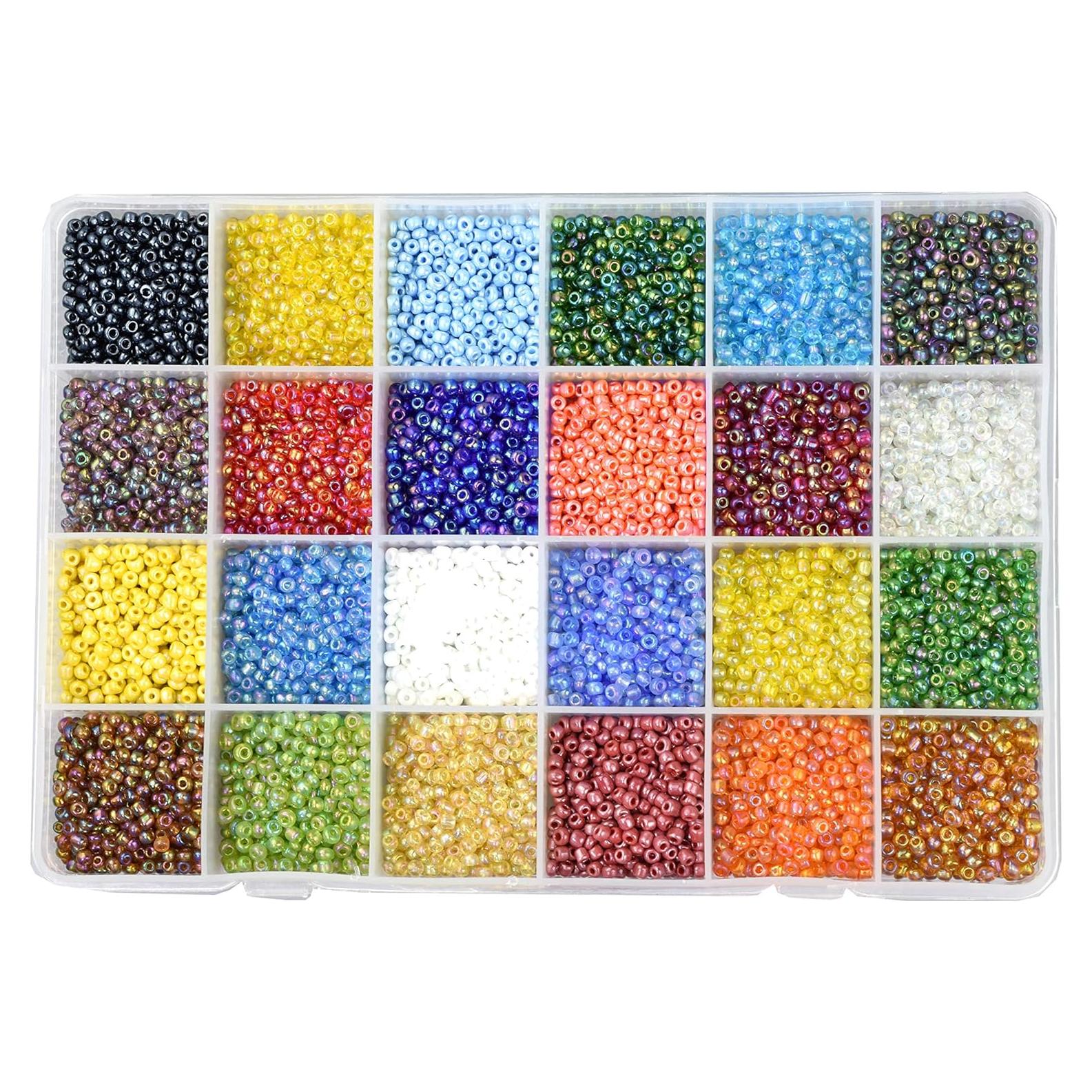 Kit de cuentas de vidrio Mandala Crafts 9000 piezas 3mm AB