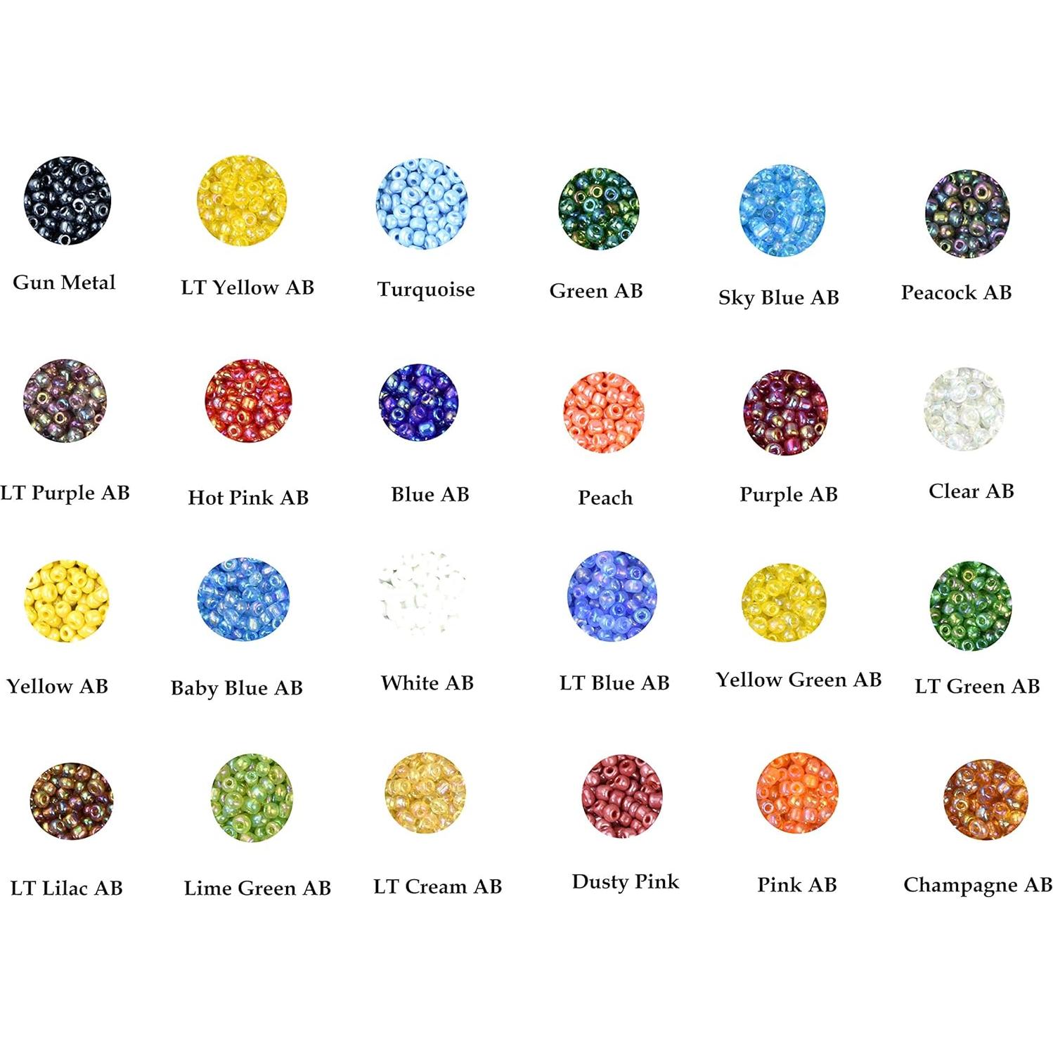 Kit de cuentas de vidrio Mandala Crafts 9000 piezas 3mm AB