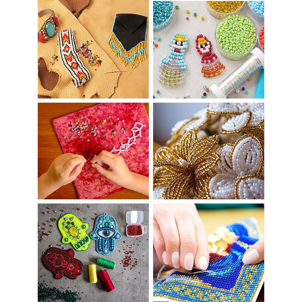 Kit de cuentas de vidrio Mandala Crafts 9000 piezas 3mm AB