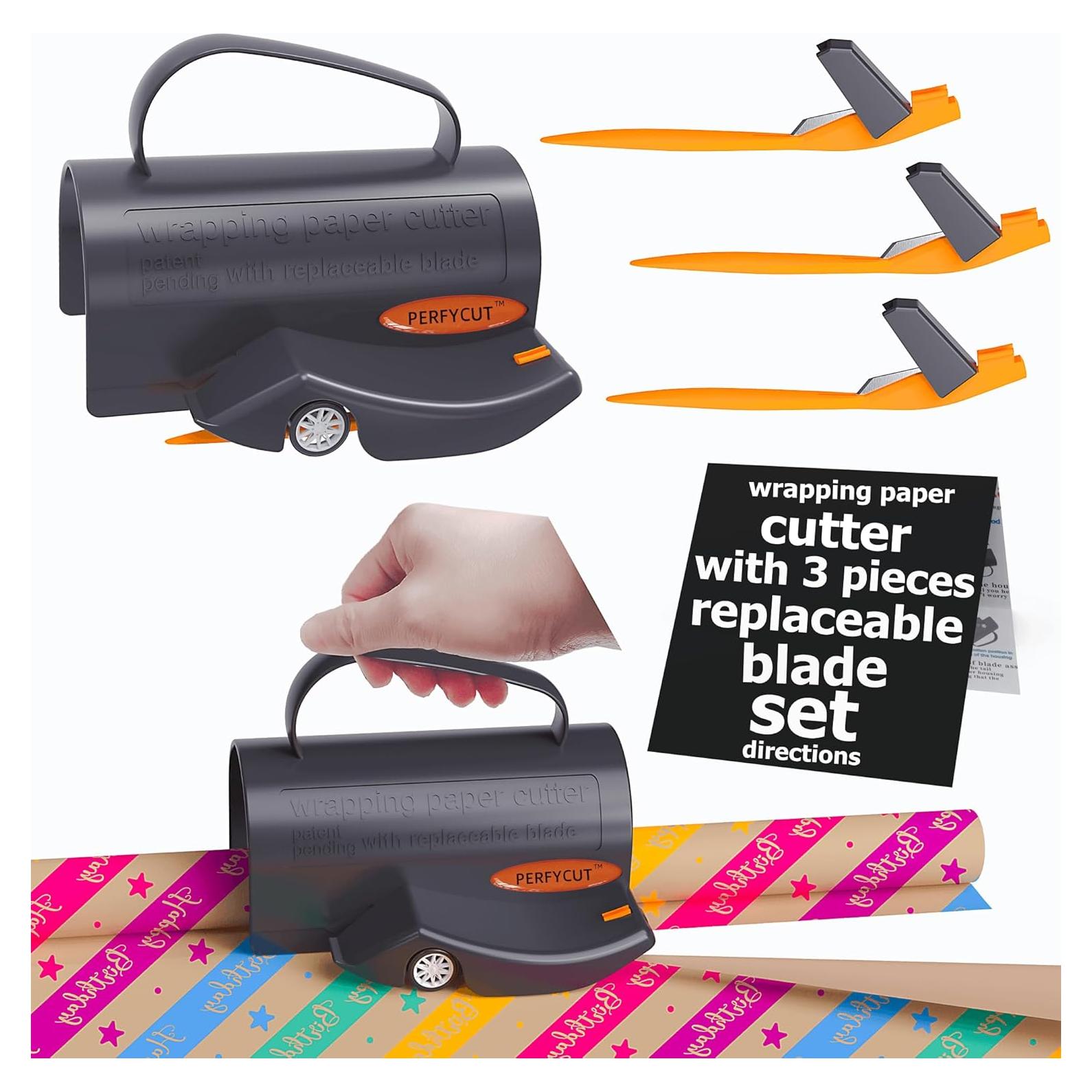 Cortador de Papel de Regalo Perfycut con 3 Cuchillas Reemplazables