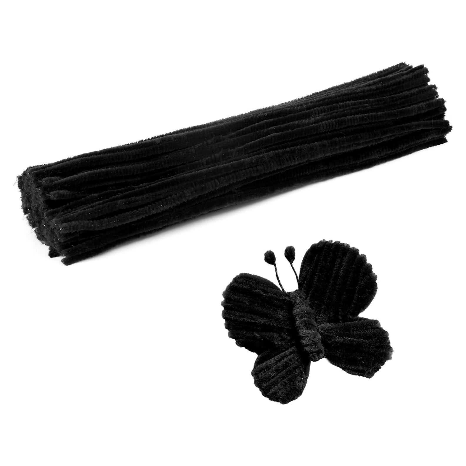 60 Limpiapipas Negros Veroave para Manualidades y Decoración