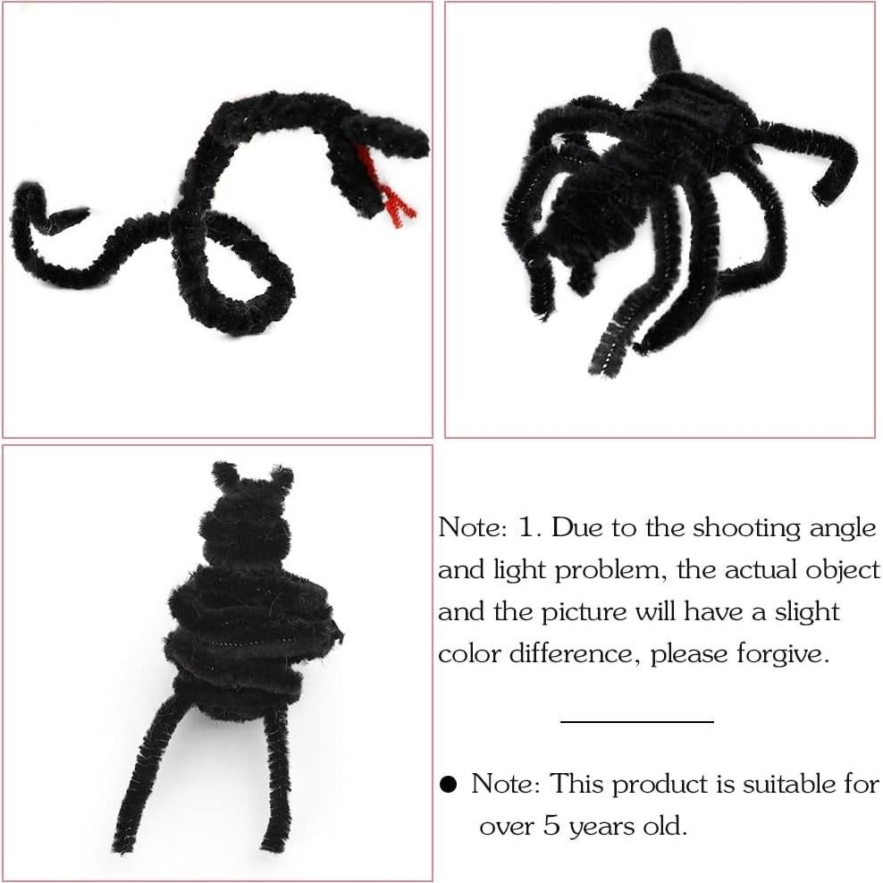 60 Limpiapipas Negros Veroave para Manualidades y Decoración