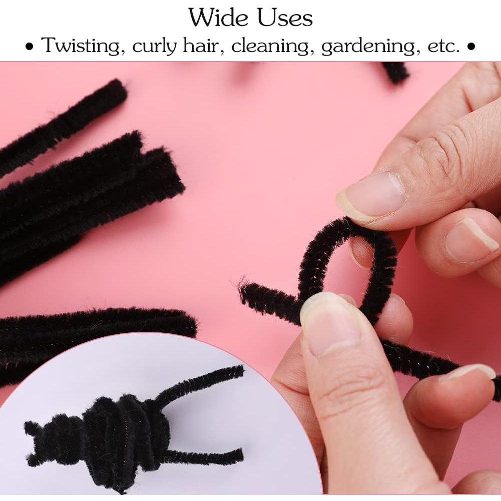 60 Limpiapipas Negros Veroave para Manualidades y Decoración