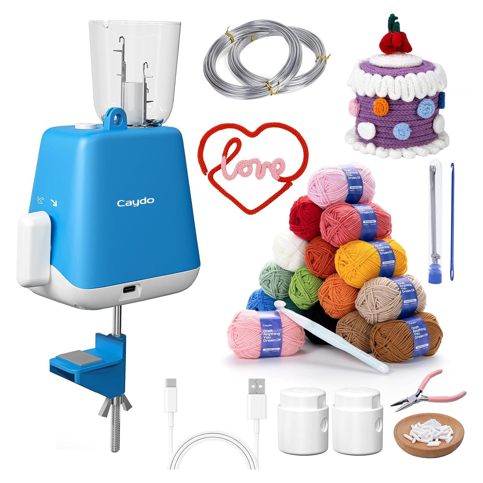 Kit de Tejido iCord Caydo 92 Piezas - Máquina Eléctrica y Accesorios