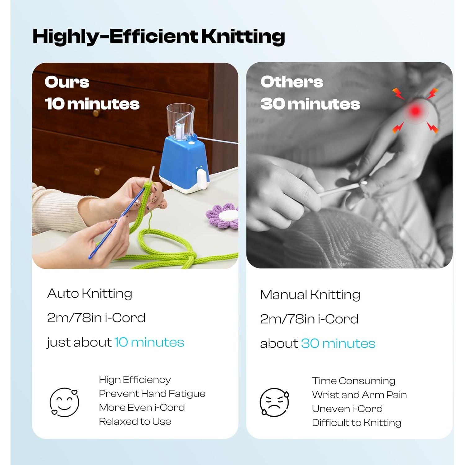 Kit de Tejido iCord Caydo 92 Piezas - Máquina Eléctrica y Accesorios