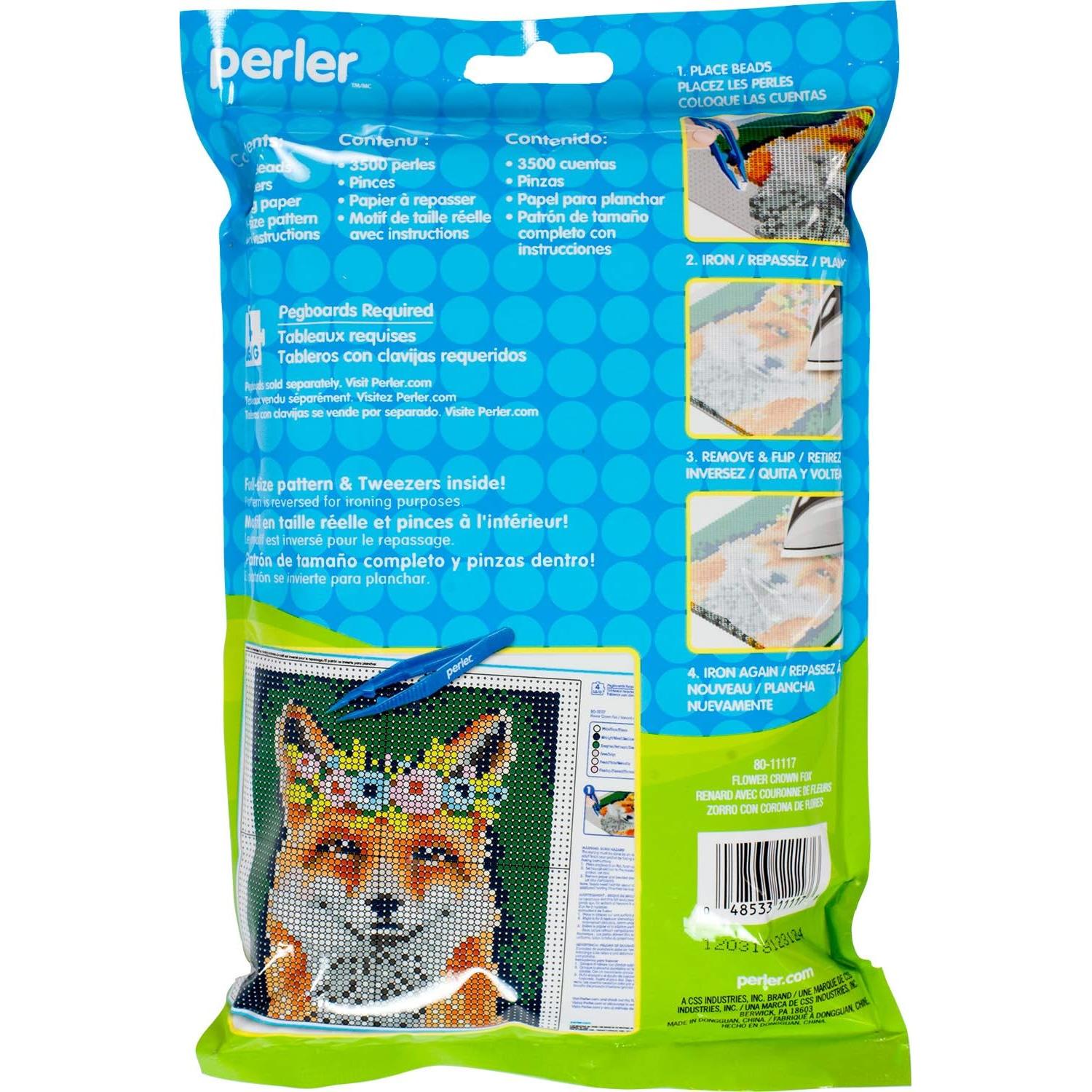 Kit de Patrones Perler Beads Zorro Floral 3500 Piezas