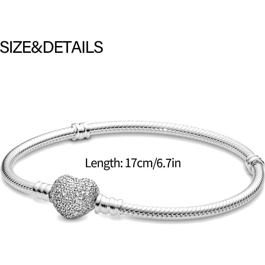 Pulsera de Encanto KUNSIR de Plata Esterlina 925 para Mujeres