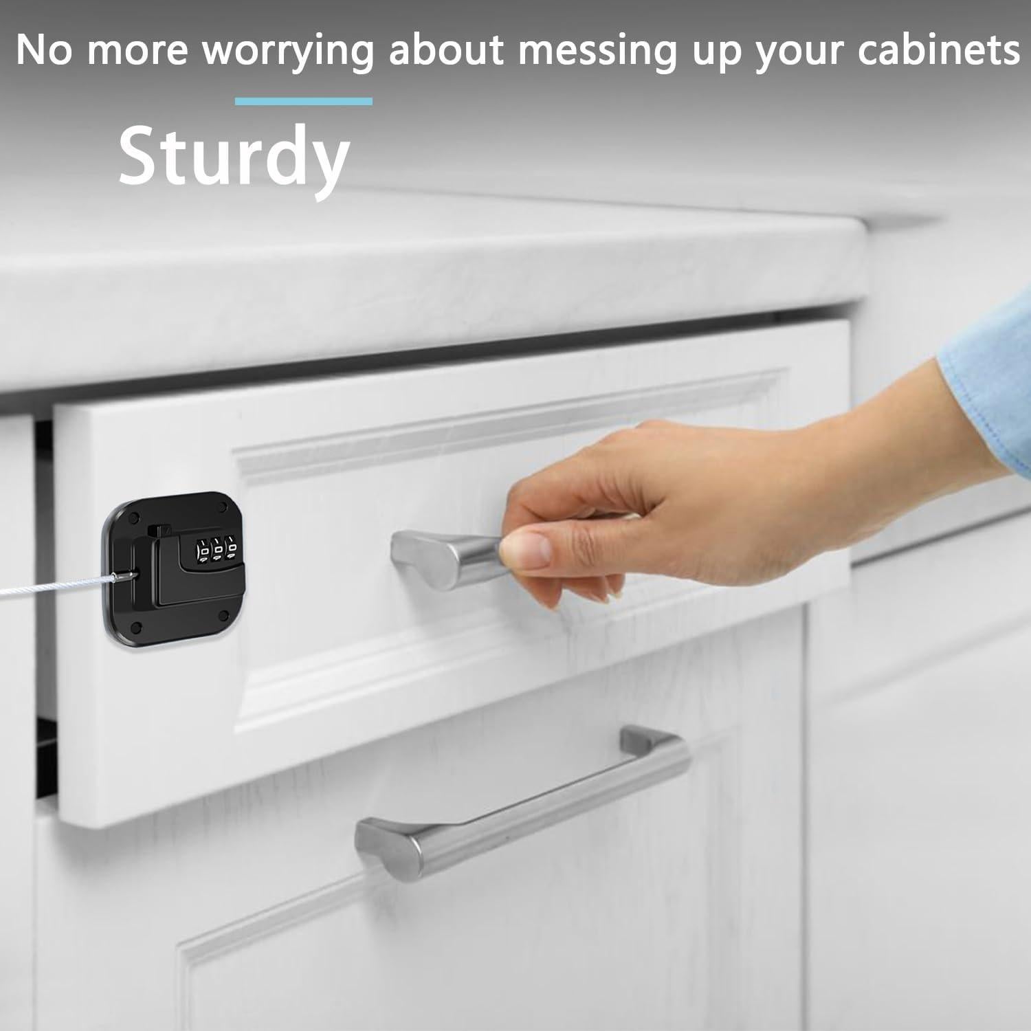 Candado de Seguridad Infantil Kusaiooi para Gabinetes Negro