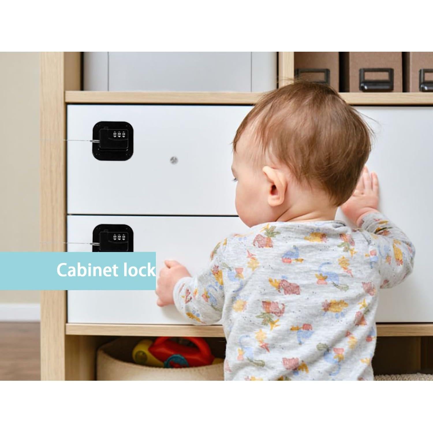 Candado de Seguridad Infantil Kusaiooi para Gabinetes Negro