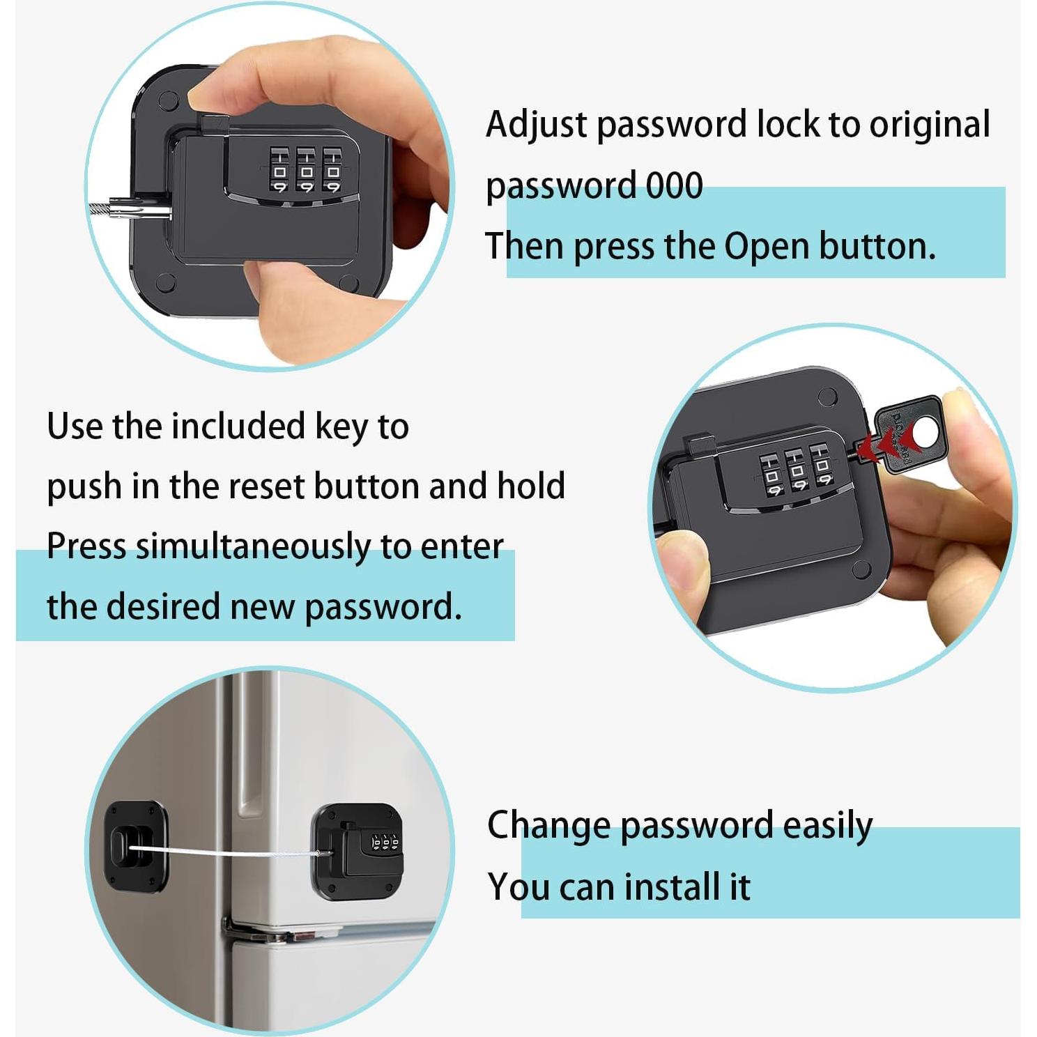 Candado de Seguridad Infantil Kusaiooi para Gabinetes Negro