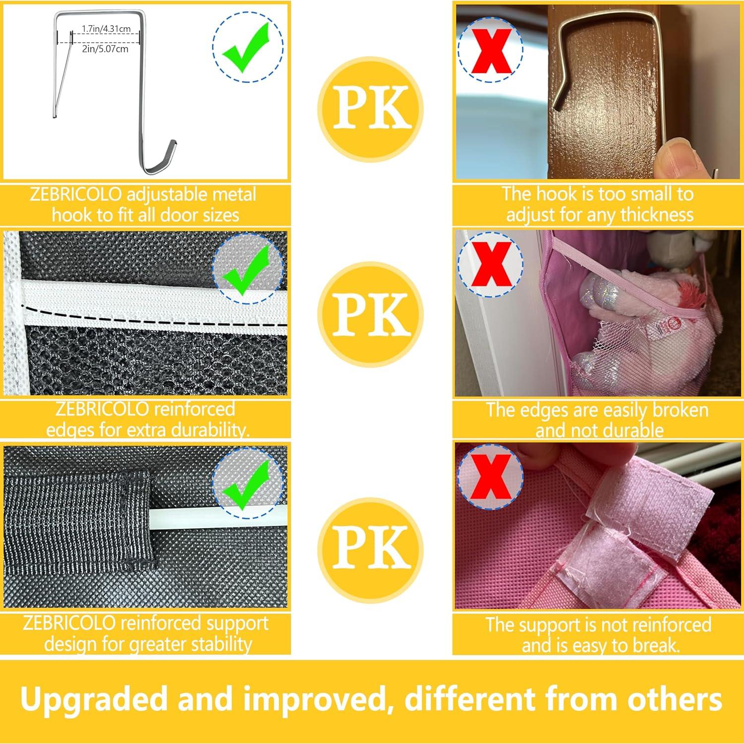 Organizador de Animales de Peluche Zebricolo 70x24 cm Negro/Blanco