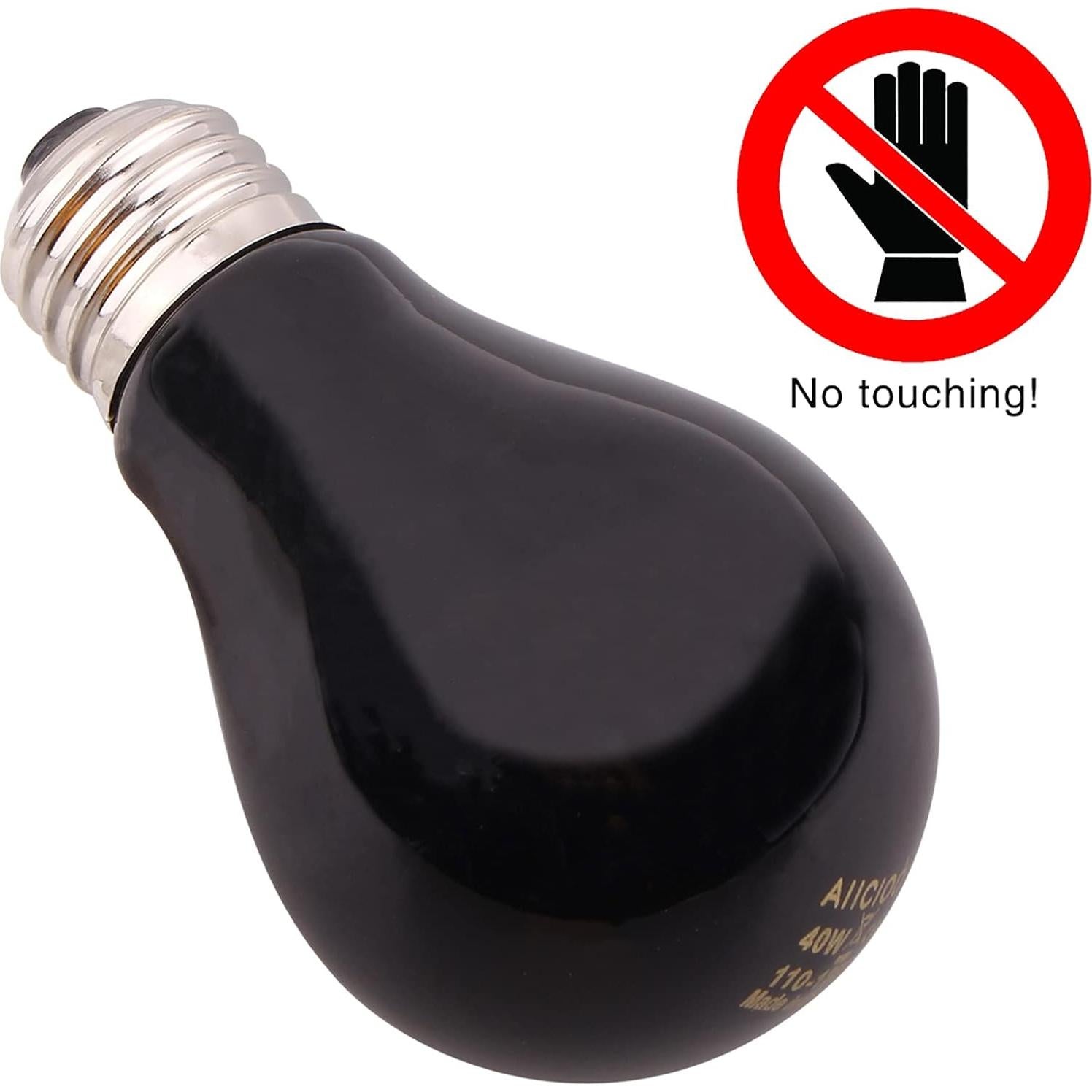 Lámpara de Calor Nocturna AIICIOO 40W para Reptiles